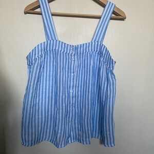 LAKE Blue Striped Women's Top